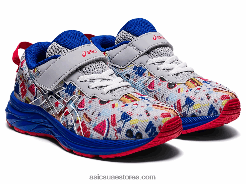 Asics بيدمونت رمادي / أبيض مرحلة ما قبل نوسا ثلاثي 13 روضة أطفال 2N24DJ4531