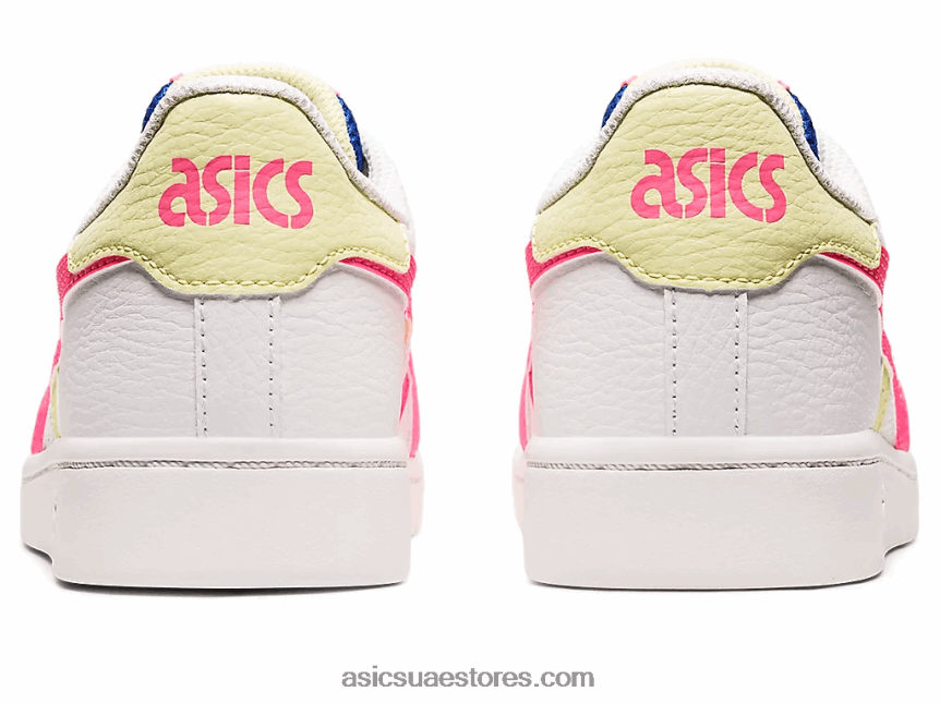 Asics أبيض / وردي ساخن مدرسة اليابان الابتدائية 2N24DJ4415