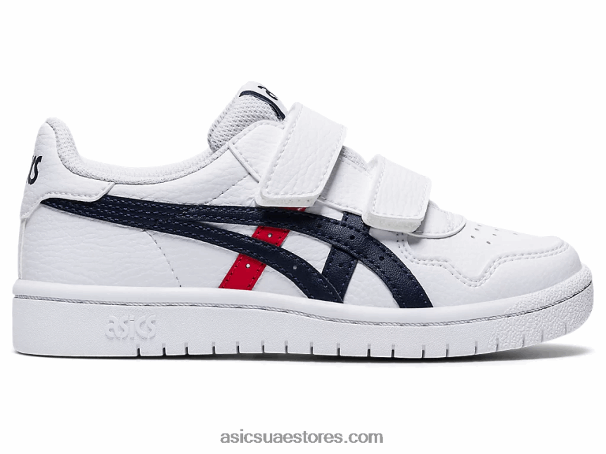 Asics أبيض / أحمر كلاسيكي حضانة اليابان 2N24DJ4559