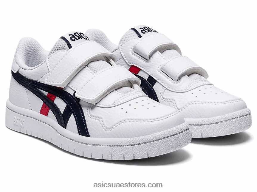 Asics أبيض / أحمر كلاسيكي حضانة اليابان 2N24DJ4559