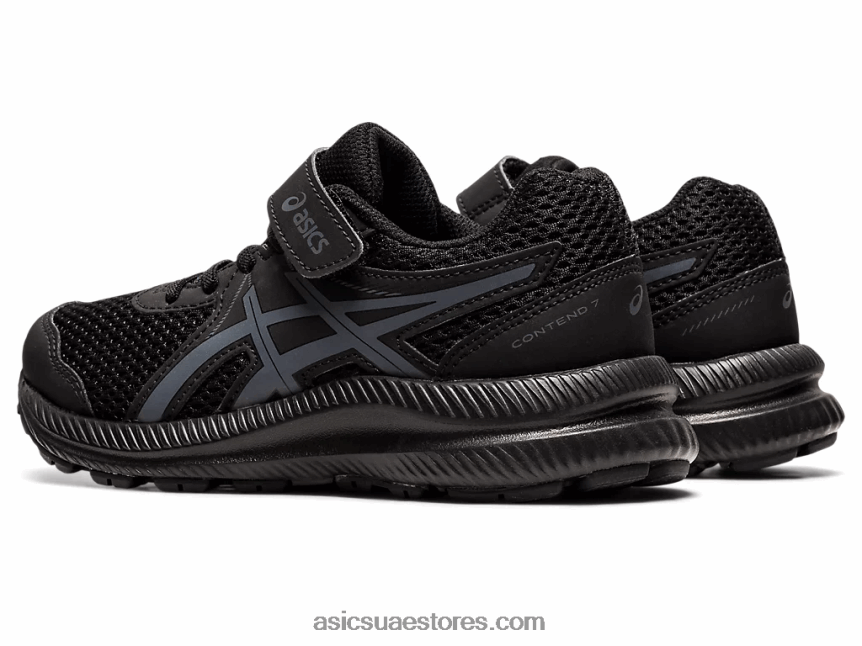 Asics أسود / رمادي الناقل تتعامل مع 7 روضة أطفال 2N24DJ4413