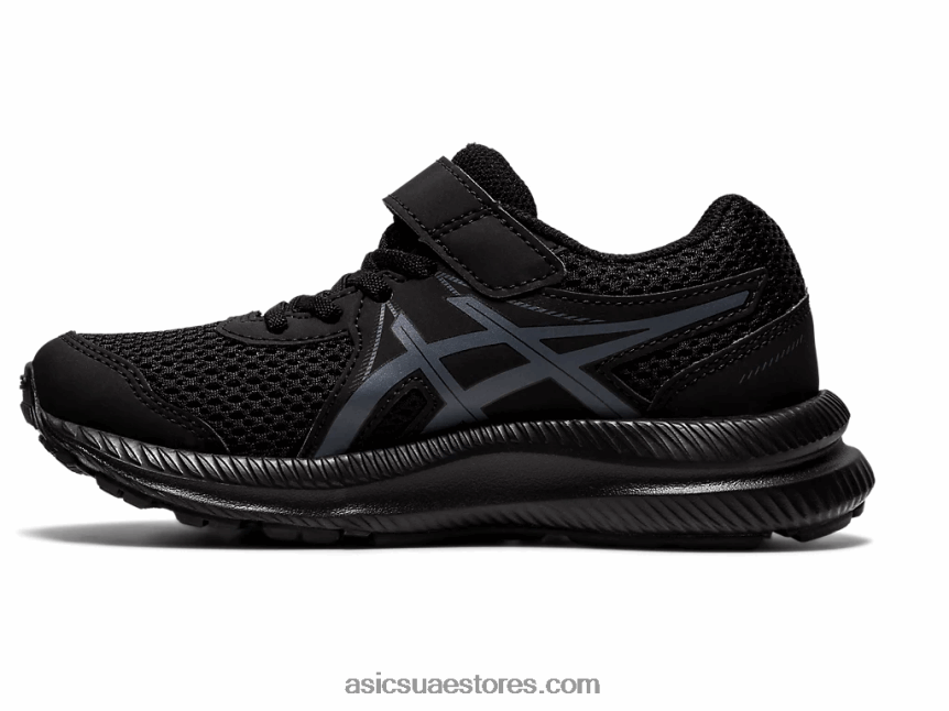 Asics أسود / رمادي الناقل تتعامل مع 7 روضة أطفال 2N24DJ4413