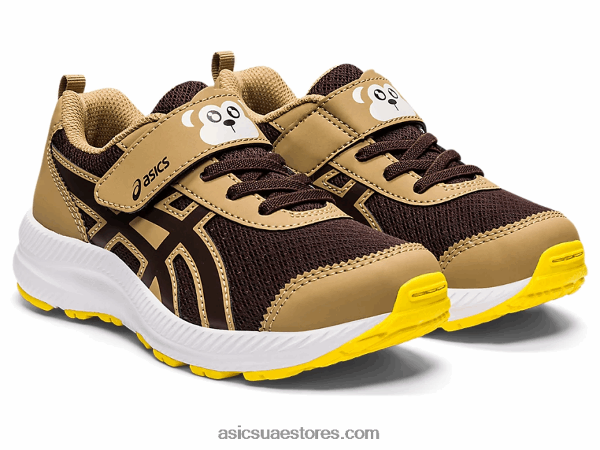 Asics قهوة / قهوة تتعامل مع 7 روضة أطفال 2N24DJ4482