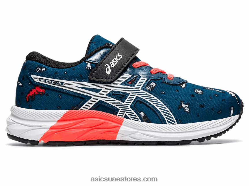Asics ماكو أزرق / أبيض ما قبل الإثارة 7 روضة أطفال 2N24DJ4516