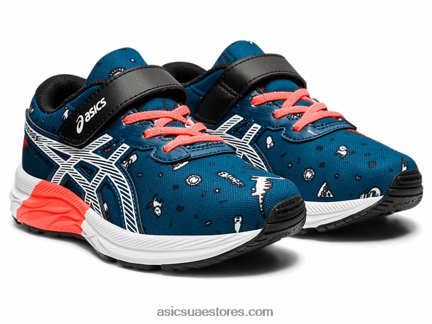 Asics ماكو أزرق / أبيض ما قبل الإثارة 7 روضة أطفال 2N24DJ4516