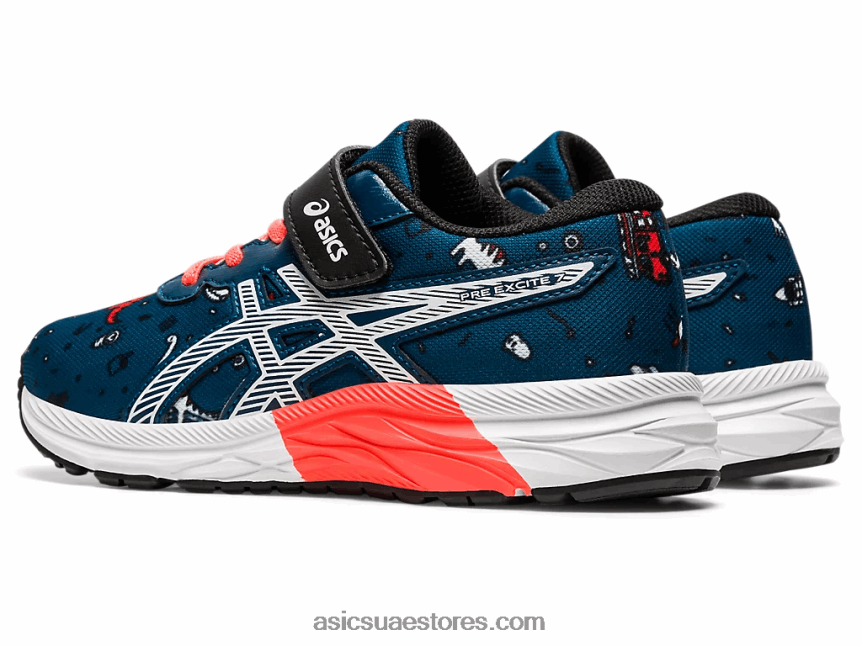 Asics ماكو أزرق / أبيض ما قبل الإثارة 7 روضة أطفال 2N24DJ4516