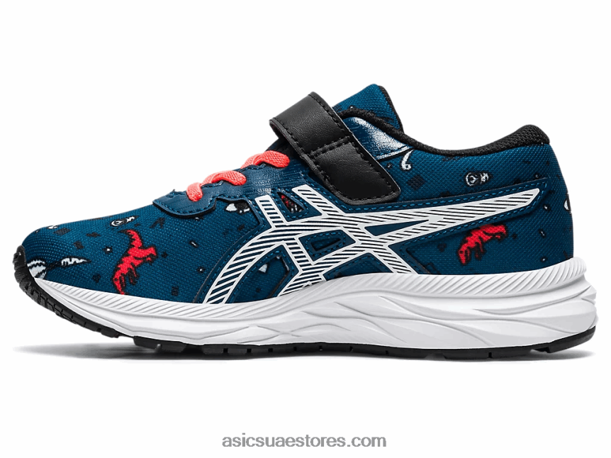 Asics ماكو أزرق / أبيض ما قبل الإثارة 7 روضة أطفال 2N24DJ4516
