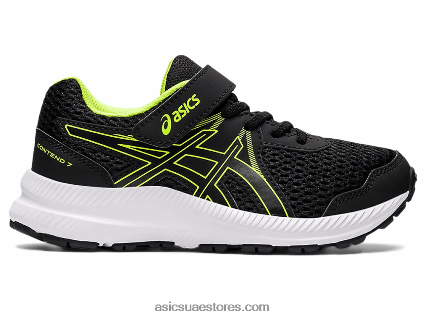 Asics أسود / أخضر خطر تتعامل مع 7 روضة أطفال 2N24DJ4518