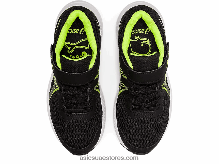 Asics أسود / أخضر خطر تتعامل مع 7 روضة أطفال 2N24DJ4518