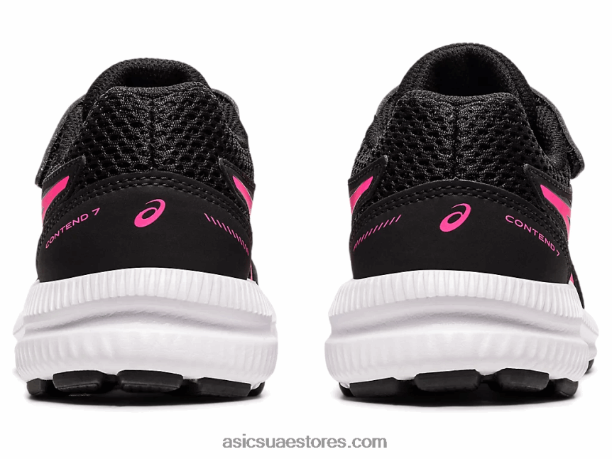 Asics أسود / وردي ساخن تتعامل مع 7 روضة أطفال 2N24DJ4541