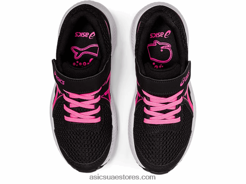 Asics أسود / وردي ساخن تتعامل مع 7 روضة أطفال 2N24DJ4541