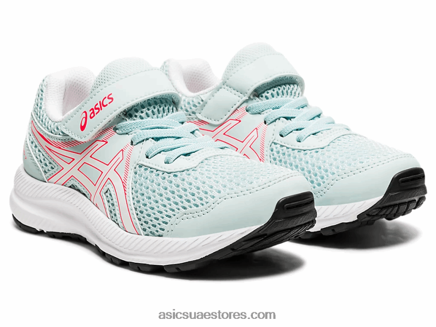 Asics الملاك أكوا / أبيض تتعامل مع 7 روضة أطفال 2N24DJ4546