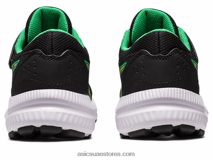 Asics أسود / قشر الليمون تتعامل مع 8 مرحلة ما قبل المدرسة 2N24DJ4243