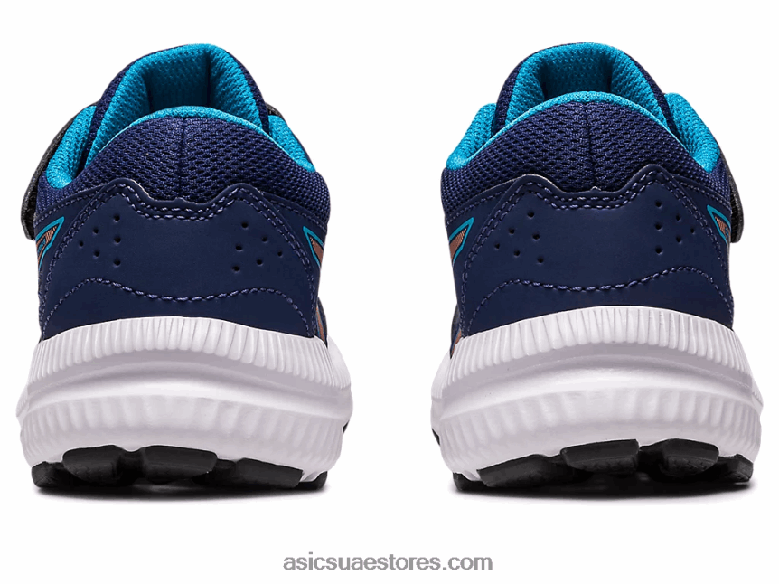 Asics أزرق نيلي / شمس خوخ تتعامل مع 8 مرحلة ما قبل المدرسة 2N24DJ4252