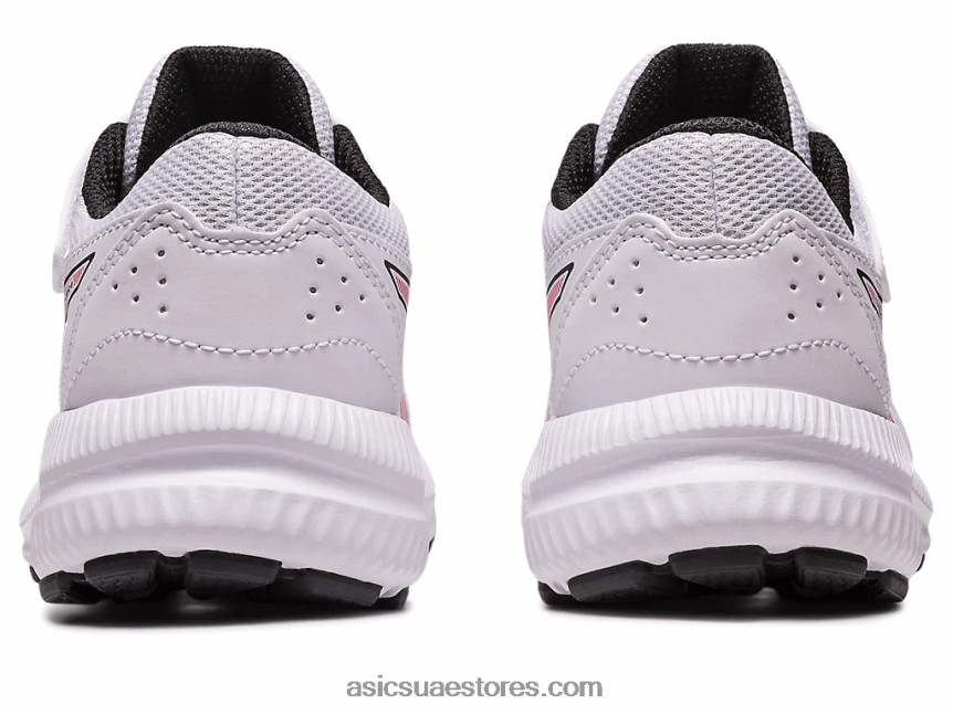 Asics أبيض / أحمر كهربائي تتعامل مع 8 مرحلة ما قبل المدرسة 2N24DJ4297