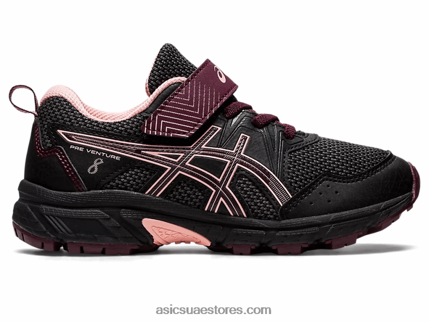 Asics أسود / المريخ العميق مرحلة ما قبل المدرسة 8 مرحلة ما قبل المدرسة 2N24DJ4379