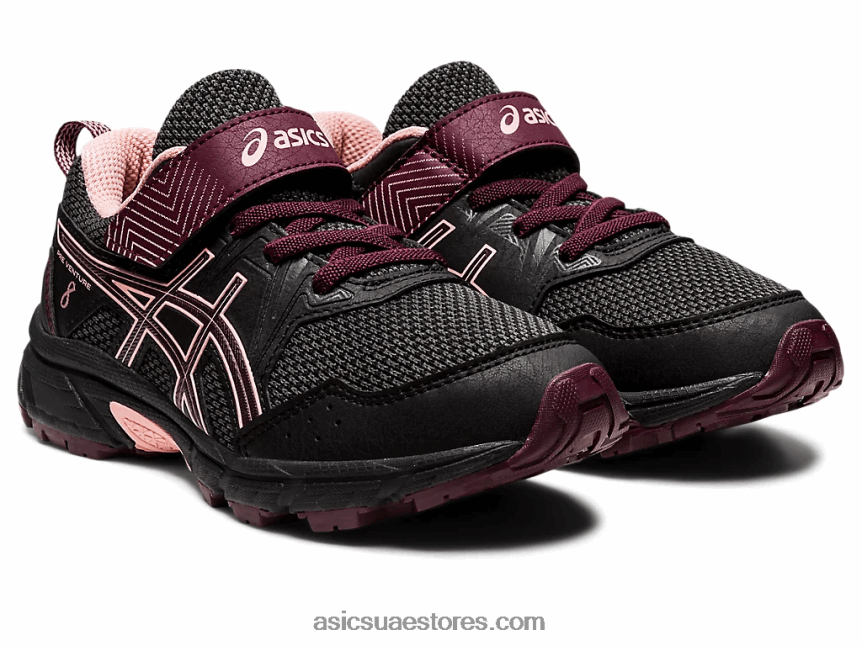 Asics أسود / المريخ العميق مرحلة ما قبل المدرسة 8 مرحلة ما قبل المدرسة 2N24DJ4379