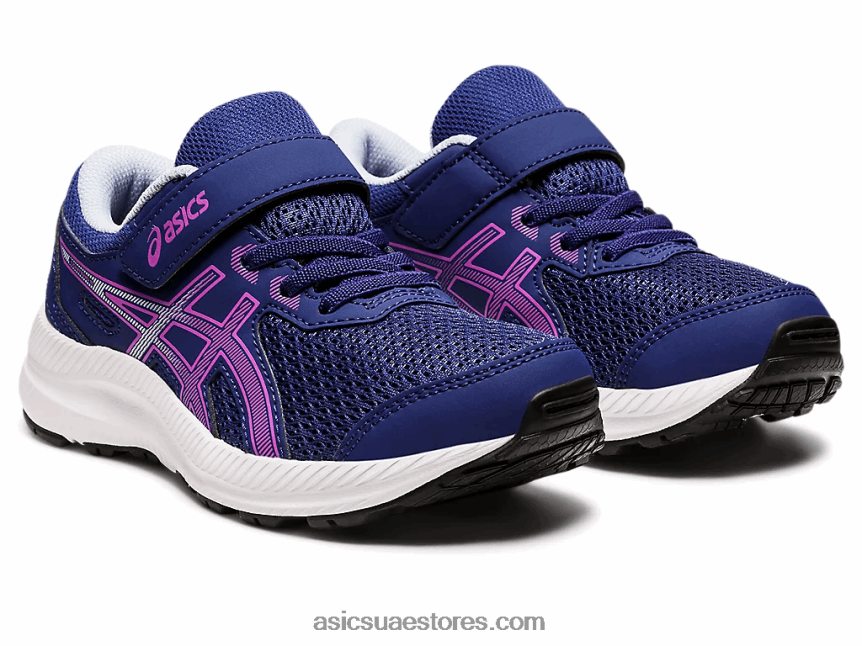 Asics الغوص الأزرق / الأوركيد تتعامل مع 8 مرحلة ما قبل المدرسة 2N24DJ4396