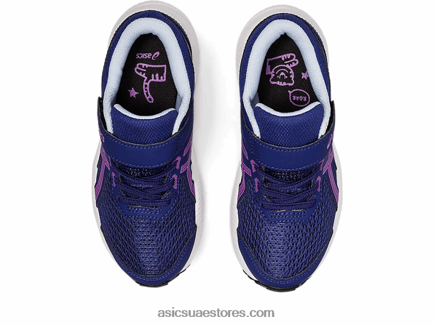 Asics الغوص الأزرق / الأوركيد تتعامل مع 8 مرحلة ما قبل المدرسة 2N24DJ4396