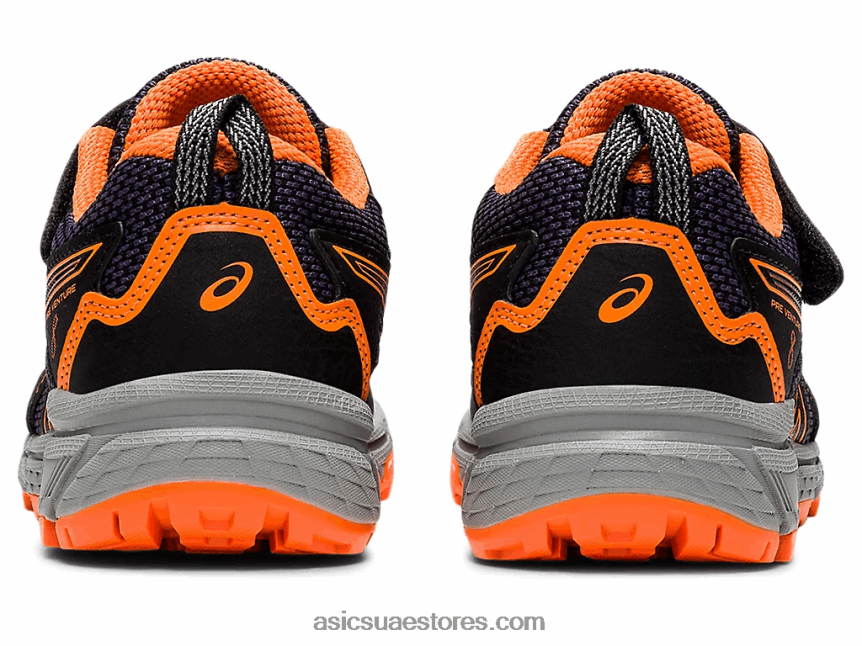 Asics أسود / برتقالي صادم مرحلة ما قبل المدرسة 8 مرحلة ما قبل المدرسة 2N24DJ4488