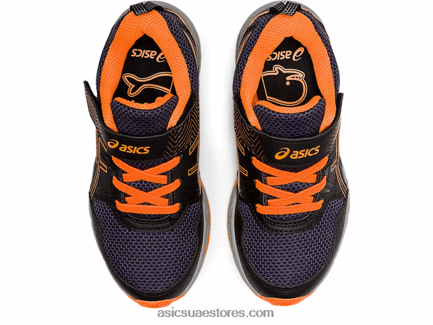 Asics أسود / برتقالي صادم مرحلة ما قبل المدرسة 8 مرحلة ما قبل المدرسة 2N24DJ4488