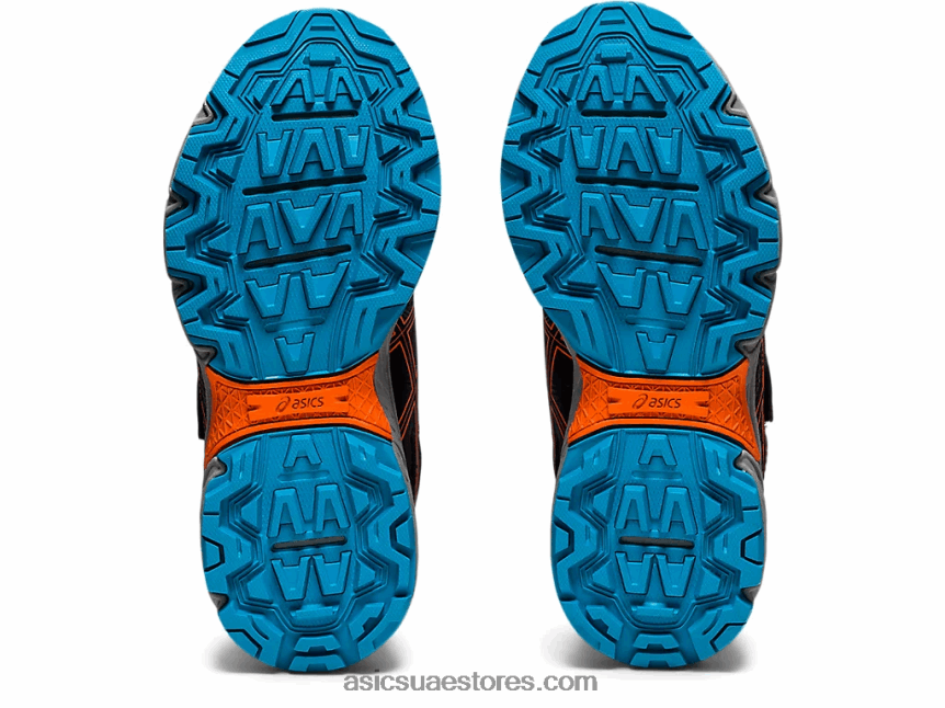 Asics أسود / برتقالي القطيفة مرحلة ما قبل المدرسة 8 مرحلة ما قبل المدرسة 2N24DJ4502