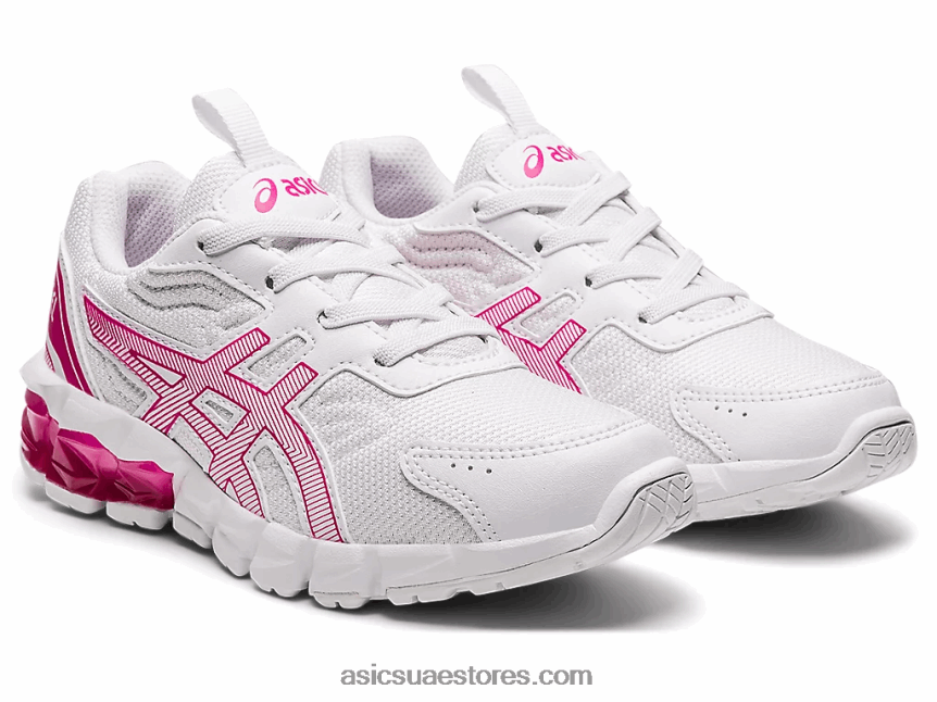 Asics الهذيان الأبيض / الوردي جيل-كوانتوم 90 3 روضة 2N24DJ4514