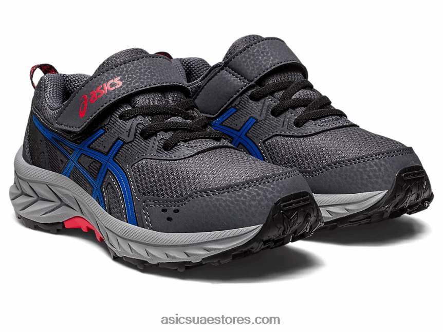 Asics الناقل الرمادي / التونة الزرقاء جيل فينشر 9 روضة أطفال 2N24DJ4217