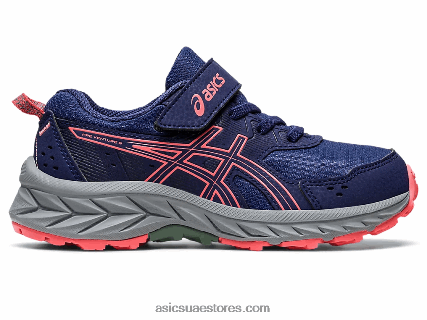 Asics أزرق نيلي / بابايا جيل فينشر 9 روضة أطفال 2N24DJ4218