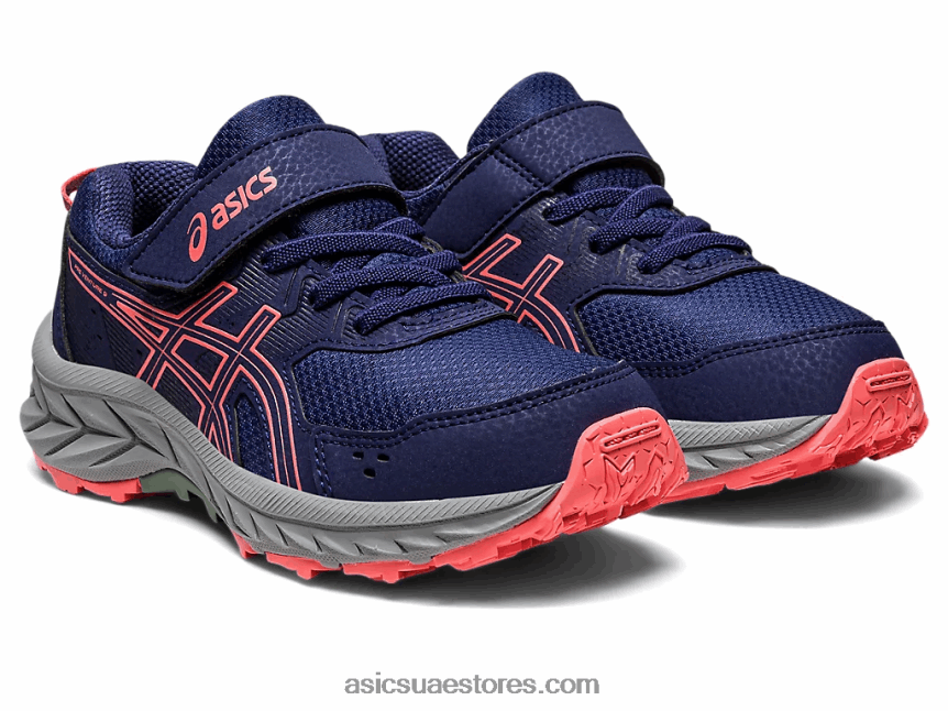 Asics أزرق نيلي / بابايا جيل فينشر 9 روضة أطفال 2N24DJ4218