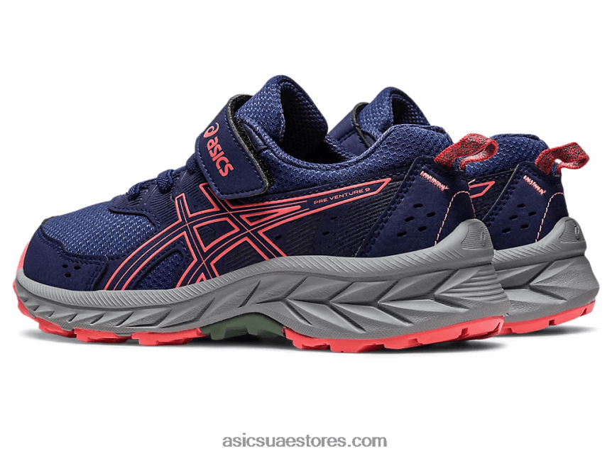 Asics أزرق نيلي / بابايا جيل فينشر 9 روضة أطفال 2N24DJ4218