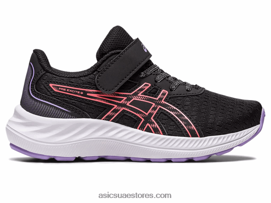Asics أسود / بابايا قبل الإثارة 9 مرحلة ما قبل المدرسة 2N24DJ4289