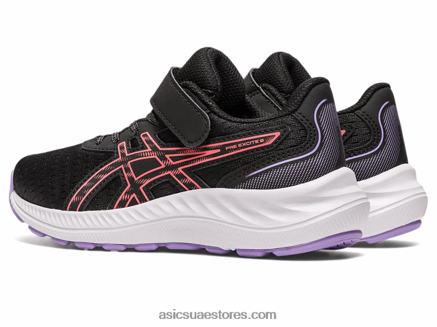 Asics أسود / بابايا قبل الإثارة 9 مرحلة ما قبل المدرسة 2N24DJ4289