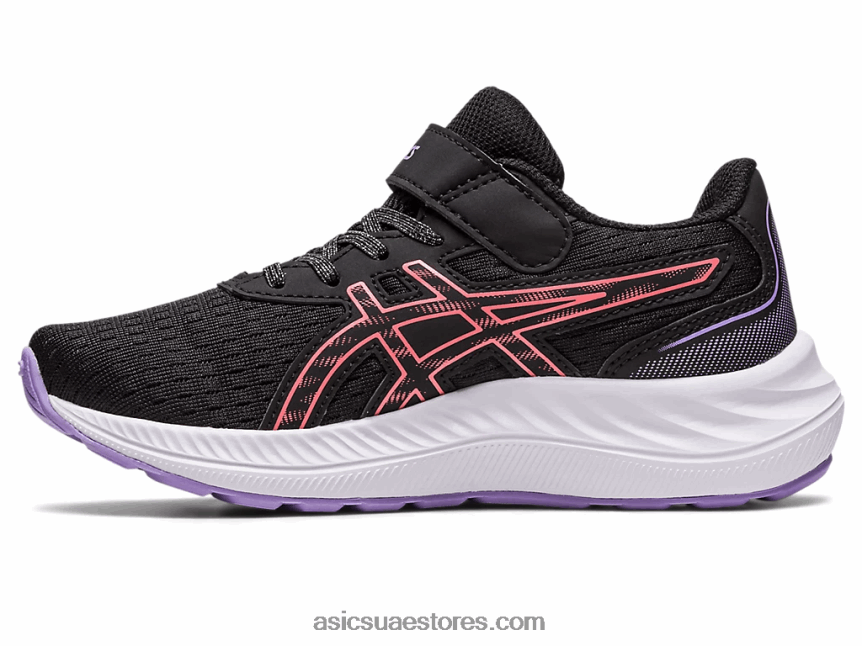 Asics أسود / بابايا قبل الإثارة 9 مرحلة ما قبل المدرسة 2N24DJ4289