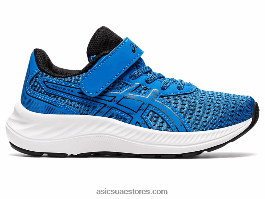 Asics أزرق كهربائي / أسود قبل الإثارة 9 مرحلة ما قبل المدرسة 2N24DJ4339