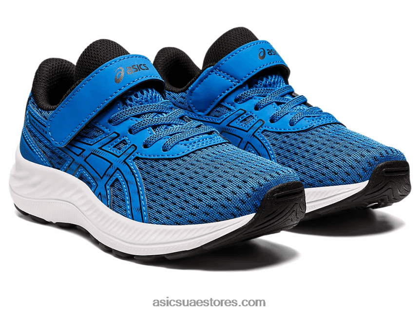 Asics أزرق كهربائي / أسود قبل الإثارة 9 مرحلة ما قبل المدرسة 2N24DJ4339
