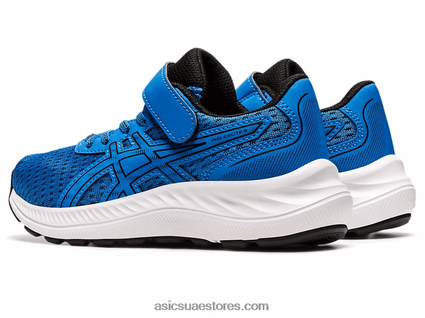 Asics أزرق كهربائي / أسود قبل الإثارة 9 مرحلة ما قبل المدرسة 2N24DJ4339