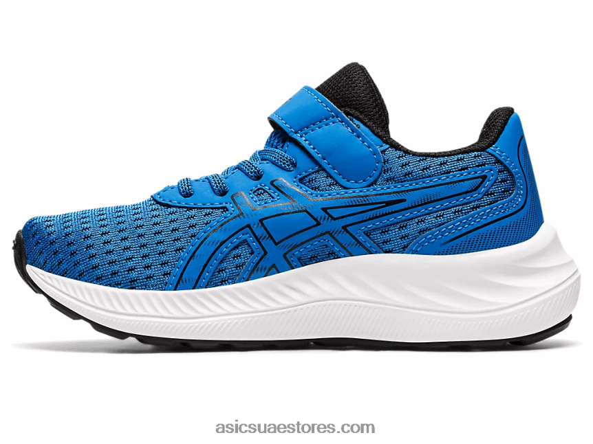 Asics أزرق كهربائي / أسود قبل الإثارة 9 مرحلة ما قبل المدرسة 2N24DJ4339