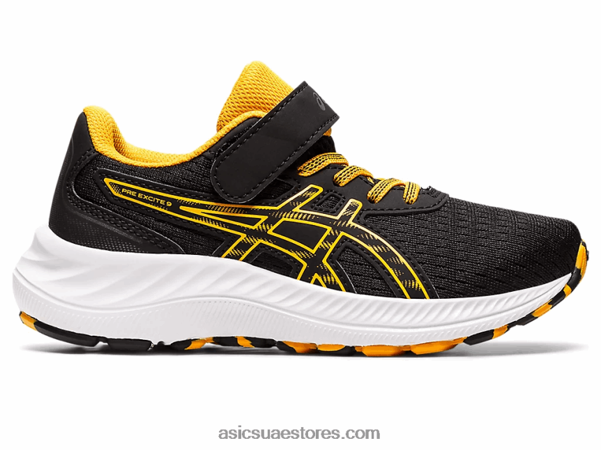 Asics أسود / كهرماني قبل الإثارة 9 مرحلة ما قبل المدرسة 2N24DJ4344