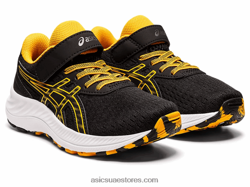 Asics أسود / كهرماني قبل الإثارة 9 مرحلة ما قبل المدرسة 2N24DJ4344