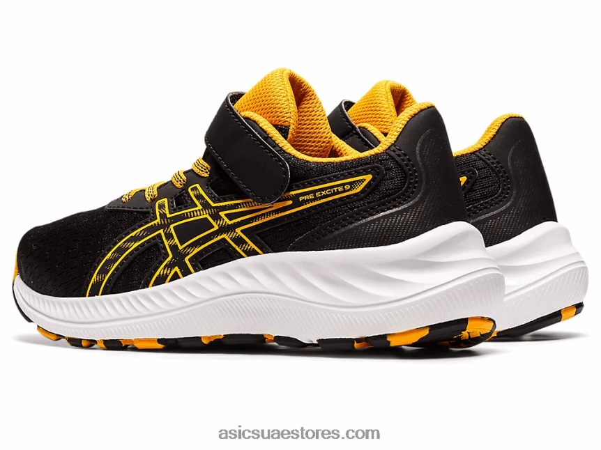 Asics أسود / كهرماني قبل الإثارة 9 مرحلة ما قبل المدرسة 2N24DJ4344