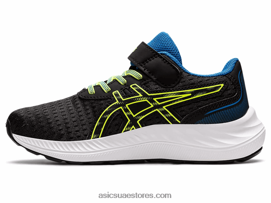 Asics أسود / أخضر خطر قبل الإثارة 9 مرحلة ما قبل المدرسة 2N24DJ4460