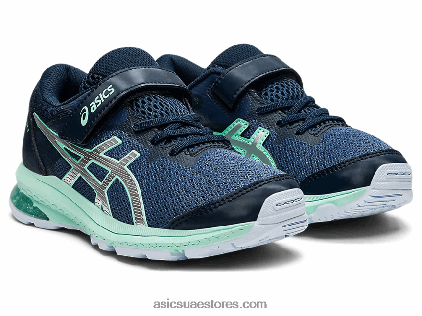 Asics الرعد الأزرق / الفضة النقية GT-1000 10 روضة أطفال 2N24DJ4506