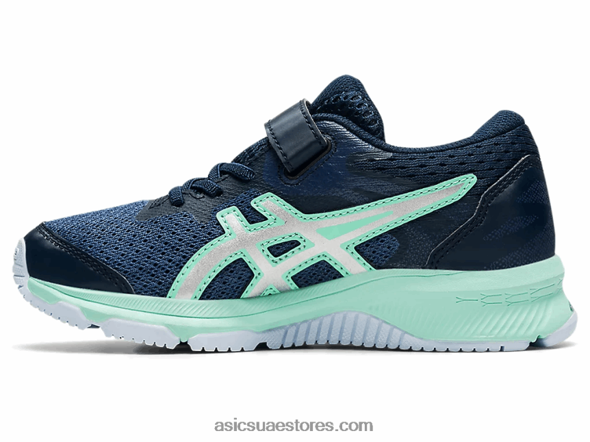 Asics الرعد الأزرق / الفضة النقية GT-1000 10 روضة أطفال 2N24DJ4506
