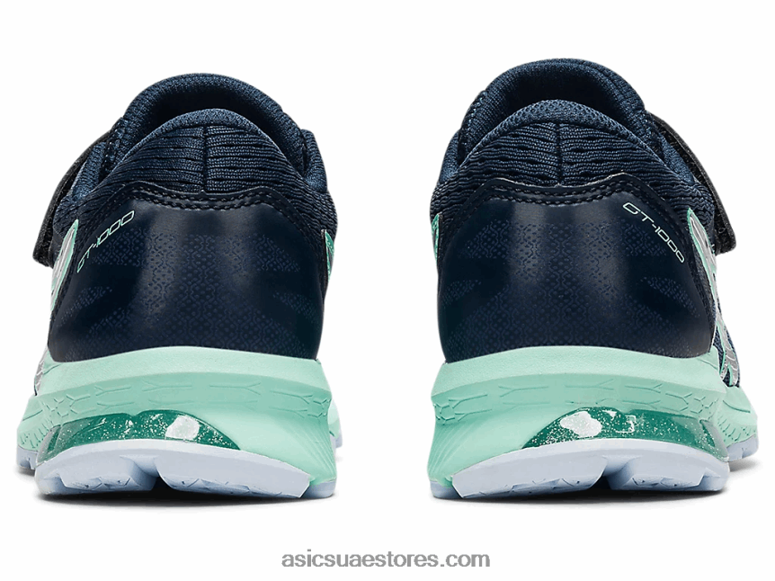 Asics الرعد الأزرق / الفضة النقية GT-1000 10 روضة أطفال 2N24DJ4506