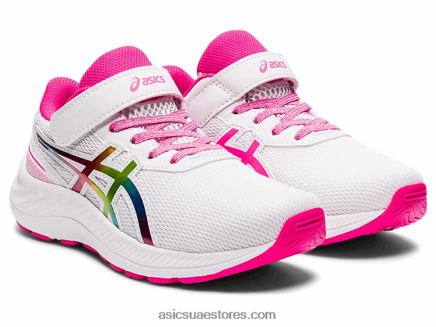 Asics أبيض / وردي glo قبل الإثارة 9 مرحلة ما قبل المدرسة 2N24DJ4465