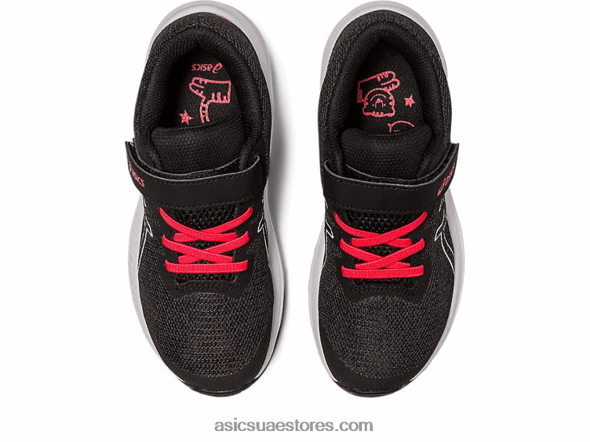 Asics أسود / أحمر كهربائي gt-1000 11 روضة الأطفال 2N24DJ4288