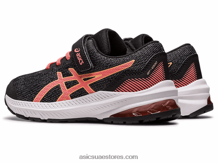 Asics أسود / بابايا gt-1000 11 روضة الأطفال 2N24DJ4296