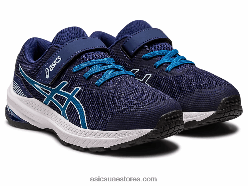 Asics أزرق نيلي / أزرق تولد من جديد gt-1000 11 روضة الأطفال 2N24DJ4318