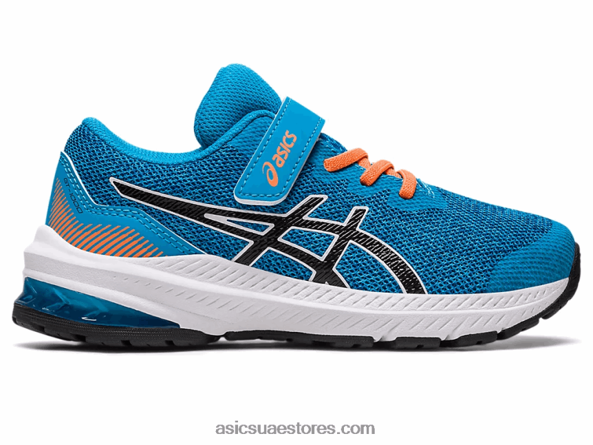Asics الجزيرة أزرق / أسود gt-1000 11 روضة الأطفال 2N24DJ4320